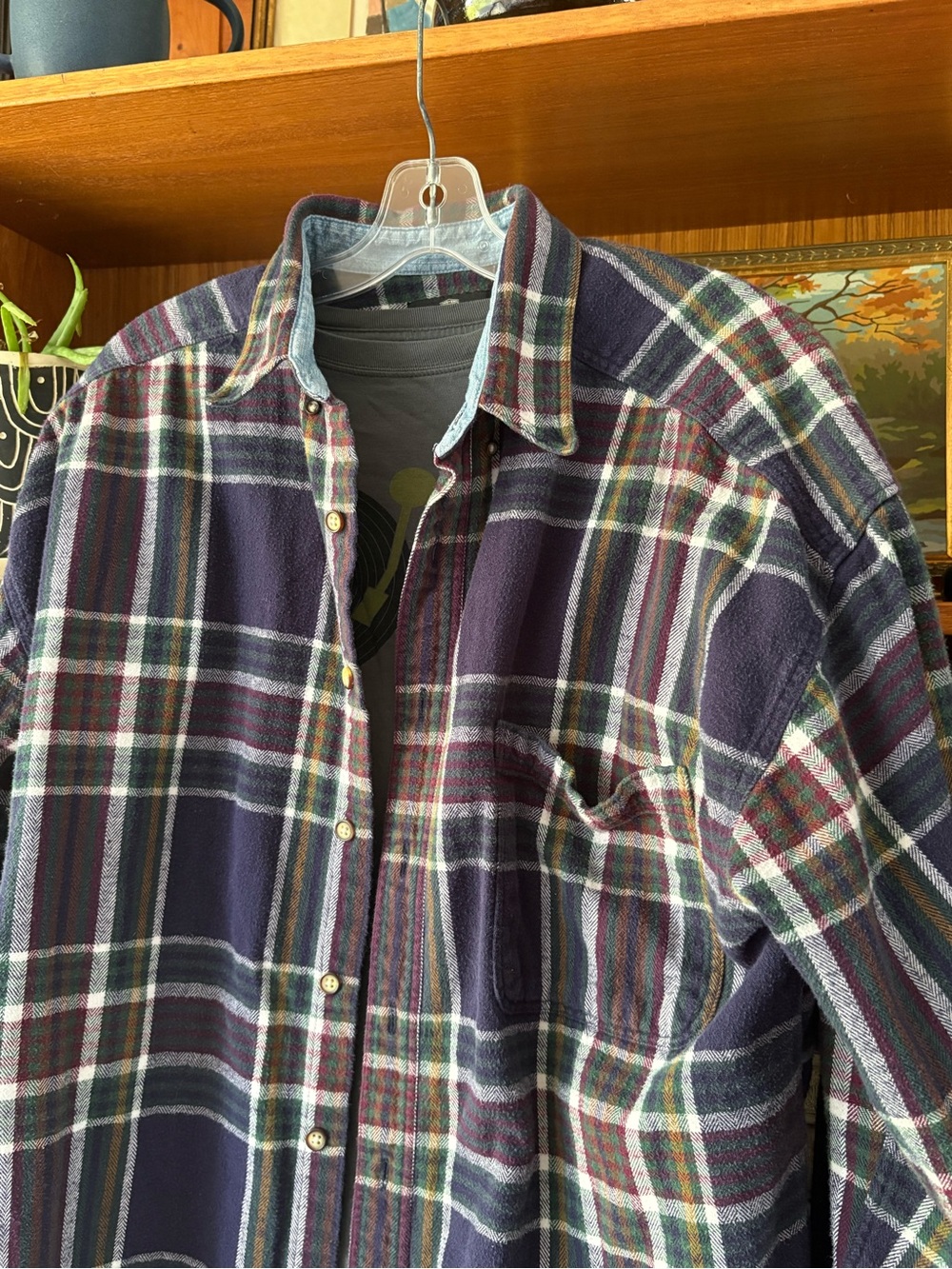 Vintage 90s Grunge Indie Sleeze Oversize Plaid XL - Picture 3 of 7